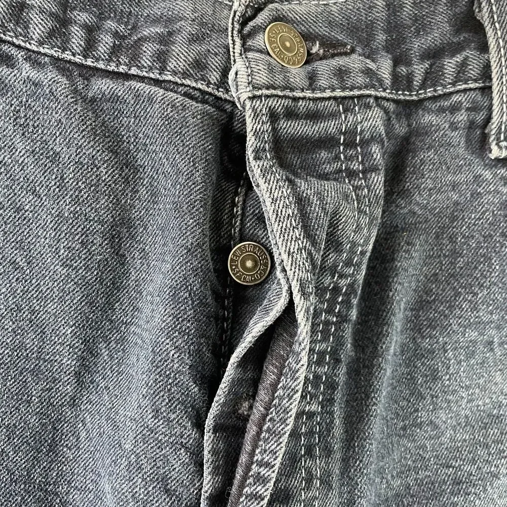 Vintage Levi's 501xx Jeans 34X31 Blue Button Fly Denim Straight 90s Bat Wing Tag